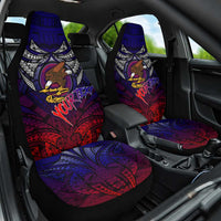 Personalized American Samoa Flag Car Seat Cover Eagles Polynesian Art DT02 One Size Blue - Polynesian Pride