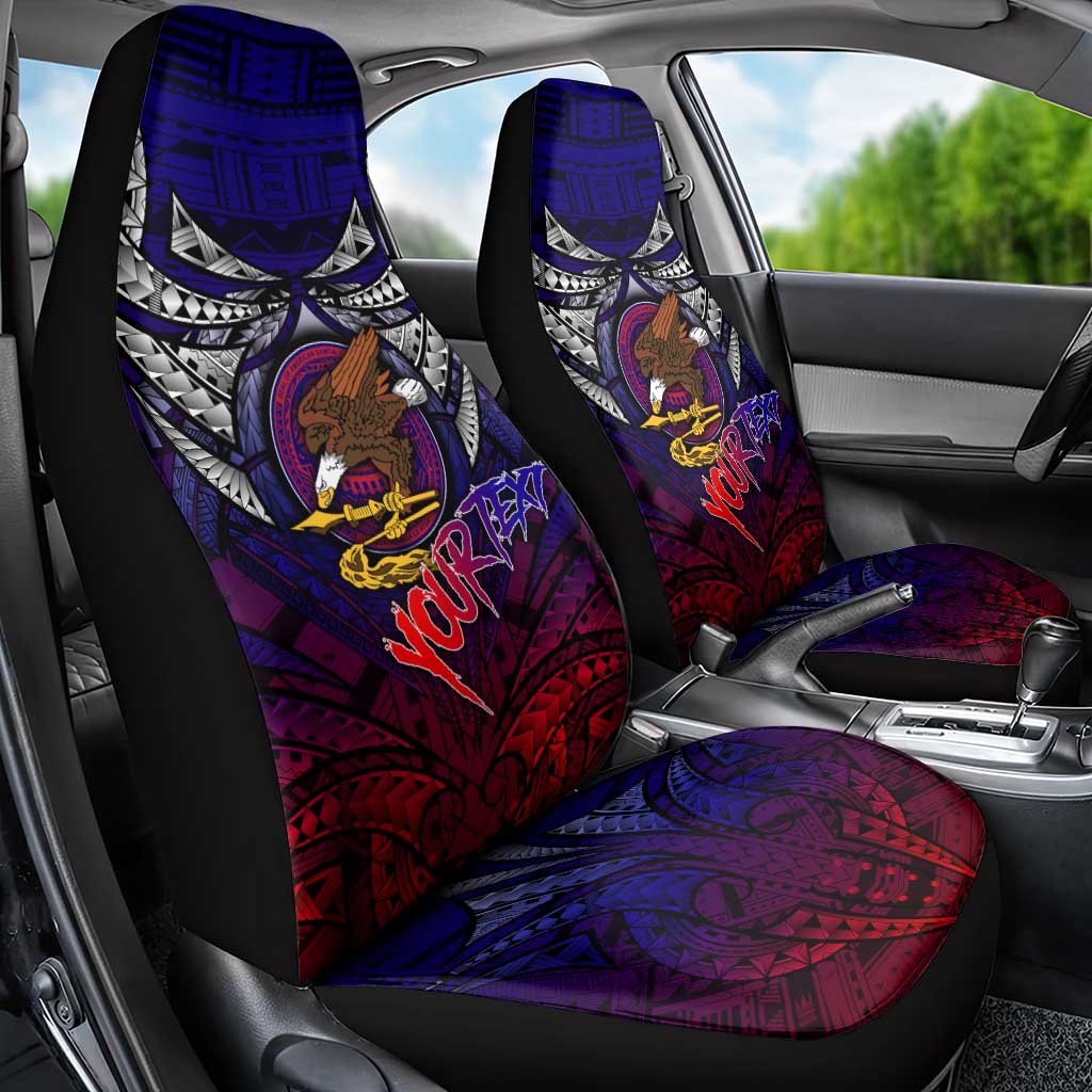 Personalized American Samoa Flag Car Seat Cover Eagles Polynesian Art DT02 - Polynesian Pride