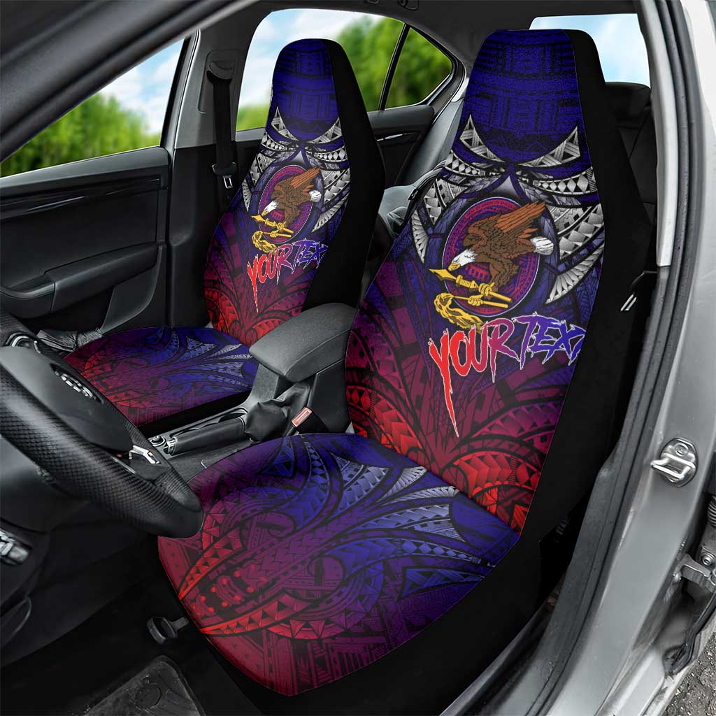Personalized American Samoa Flag Car Seat Cover Eagles Polynesian Art DT02 - Polynesian Pride