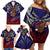 Personalized American Samoa Flag Family Matching Off Shoulder Short Dress and Hawaiian Shirt Eagles Polynesian Art