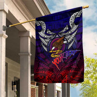 Personalized American Samoa Flag Garden Flag Eagles Polynesian Art DT02 House Flag Blue - Polynesian Pride