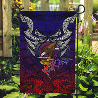 Personalized American Samoa Flag Garden Flag Eagles Polynesian Art DT02 Garden Flag Blue - Polynesian Pride