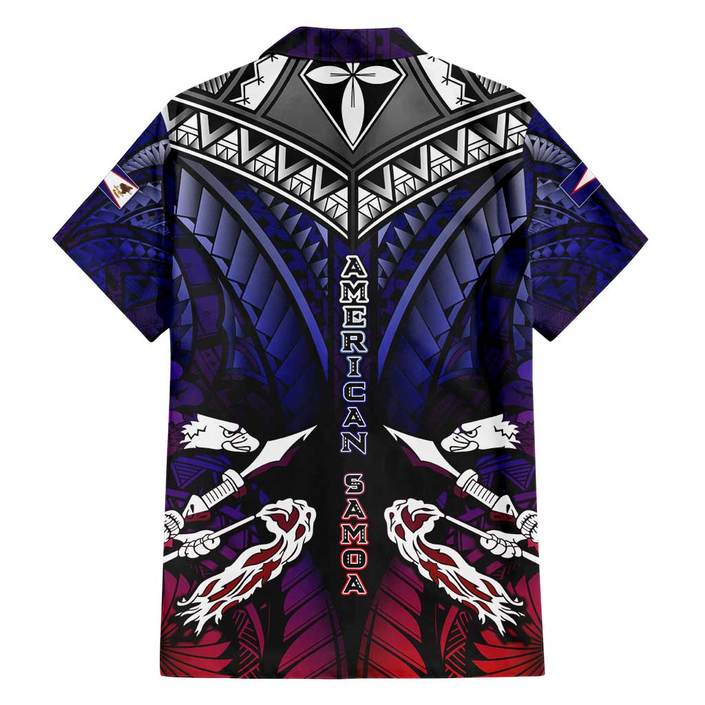 Personalized American Samoa Flag Hawaiian Shirt Eagles Polynesian Art DT02 - Polynesian Pride