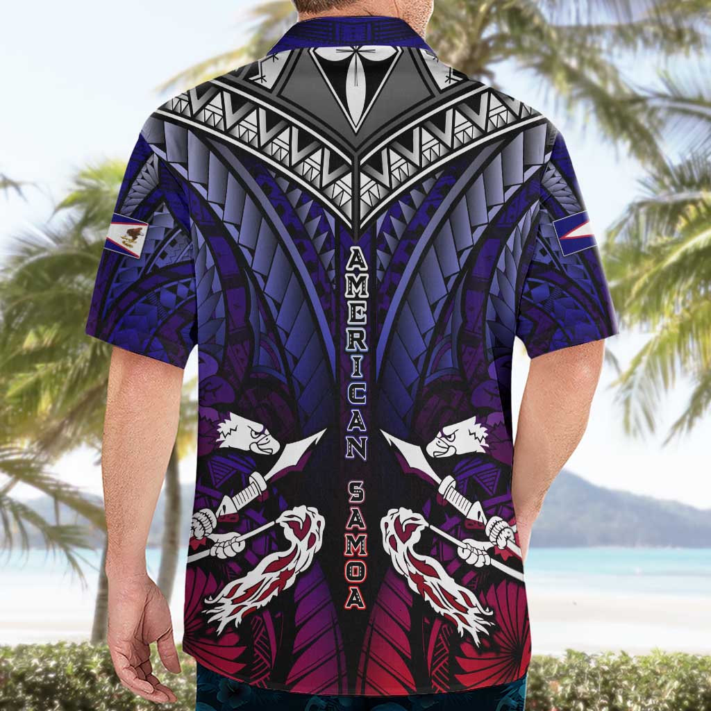 Personalized American Samoa Flag Hawaiian Shirt Eagles Polynesian Art DT02 - Polynesian Pride