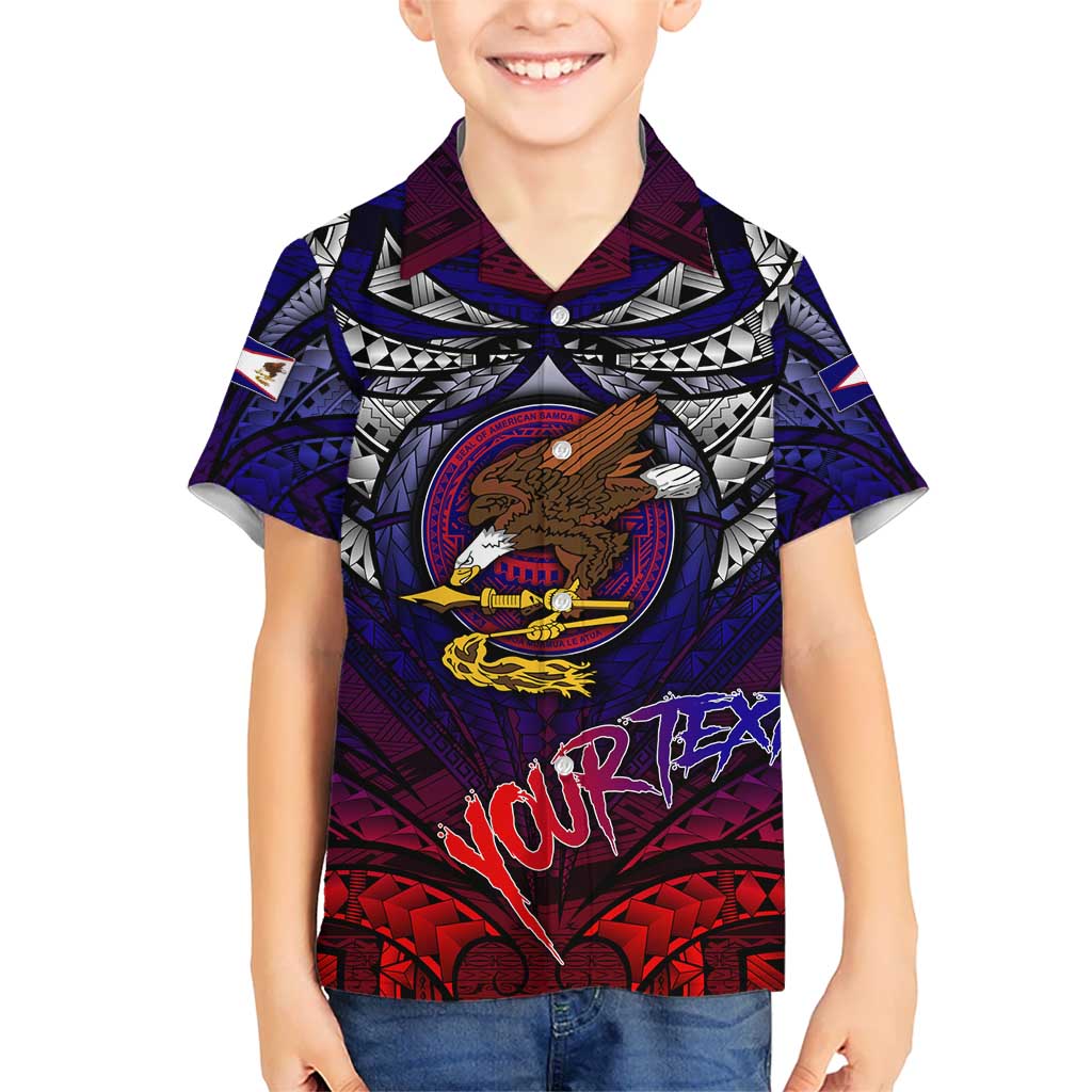 Personalized American Samoa Flag Hawaiian Shirt Eagles Polynesian Art DT02 - Polynesian Pride