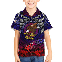 Personalized American Samoa Flag Hawaiian Shirt Eagles Polynesian Art DT02 - Polynesian Pride