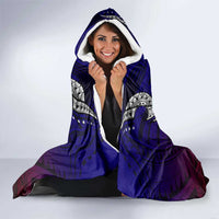 Personalized American Samoa Flag Hooded Blanket Eagles Polynesian Art DT02 - Polynesian Pride