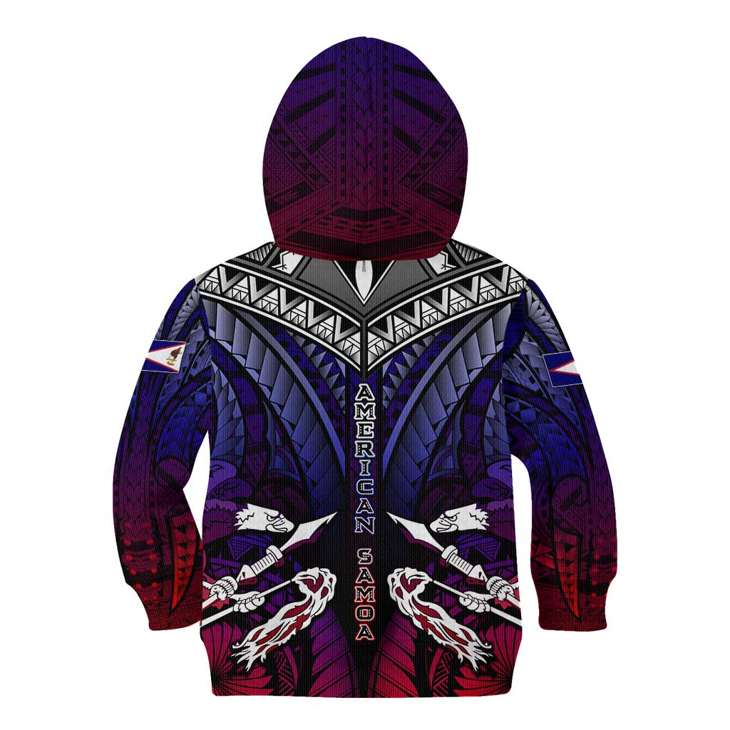 Personalized American Samoa Flag Kid Hoodie Eagles Polynesian Art DT02 - Polynesian Pride