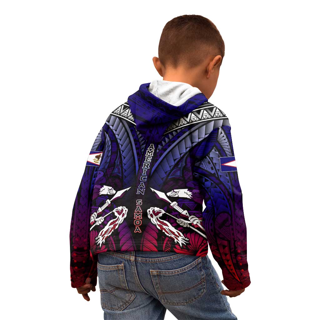 Personalized American Samoa Flag Kid Hoodie Eagles Polynesian Art DT02 - Polynesian Pride
