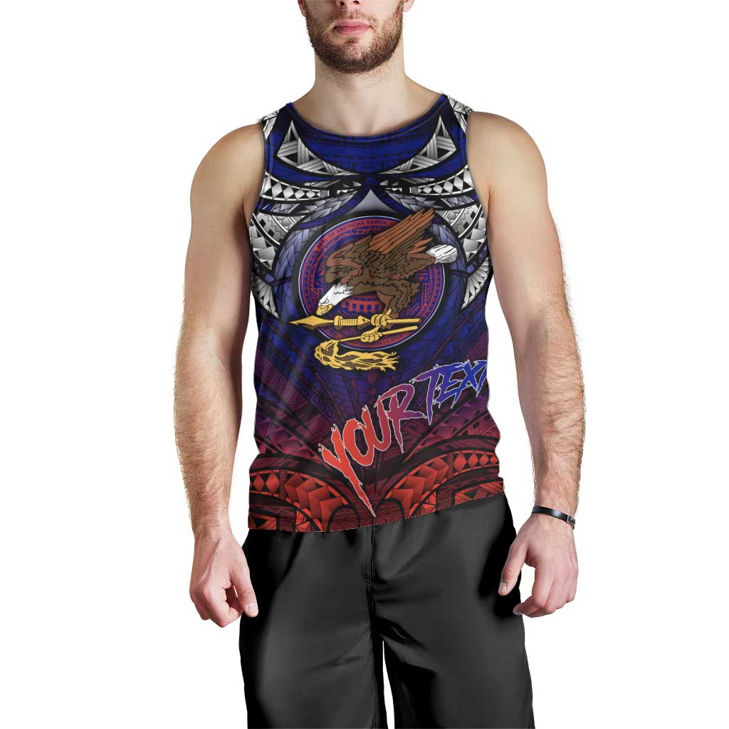 Personalized American Samoa Flag Men Tank Top Eagles Polynesian Art DT02 - Polynesian Pride
