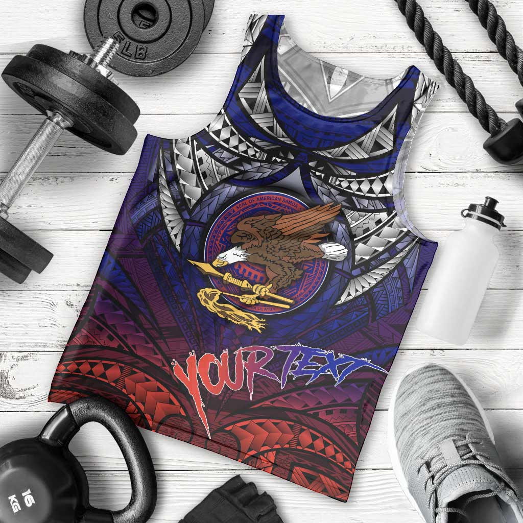 Personalized American Samoa Flag Men Tank Top Eagles Polynesian Art DT02 - Polynesian Pride