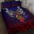 Personalized American Samoa Flag Quilt Bed Set Eagles Polynesian Art