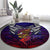 Personalized American Samoa Flag Round Carpet Eagles Polynesian Art