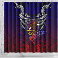 Personalized American Samoa Flag Shower Curtain Eagles Polynesian Art DT02 - Polynesian Pride