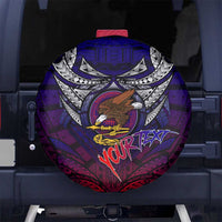 Personalized American Samoa Flag Spare Tire Cover Eagles Polynesian Art DT02 - Polynesian Pride
