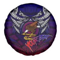 Personalized American Samoa Flag Spare Tire Cover Eagles Polynesian Art DT02 - Polynesian Pride