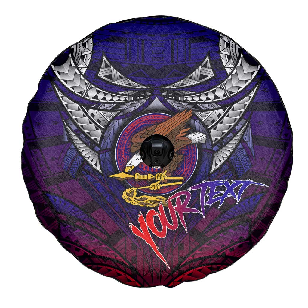 Personalized American Samoa Flag Spare Tire Cover Eagles Polynesian Art DT02 - Polynesian Pride