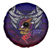 Personalized American Samoa Flag Spare Tire Cover Eagles Polynesian Art DT02 - Polynesian Pride