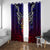 Personalized American Samoa Flag Window Curtain Eagles Polynesian Art