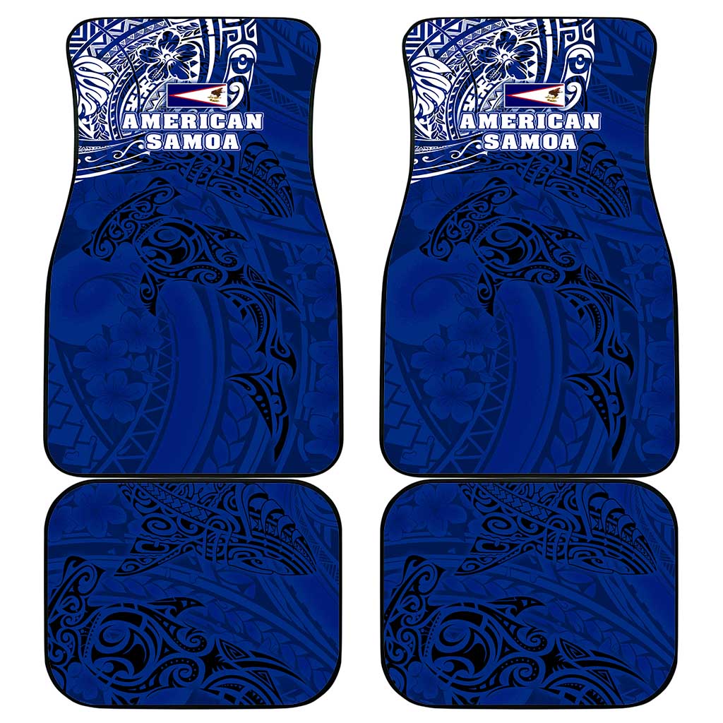 Sharks And American Samoa Car Mats Simple Polynesian Blue DT02 - Polynesian Pride