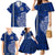 Sharks And American Samoa Family Matching Mermaid Dress and Hawaiian Shirt Simple Polynesian Blue