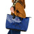 Sharks And American Samoa Leather Tote Bag Simple Polynesian Blue