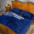 Sharks And American Samoa Quilt Bed Set Simple Polynesian Blue