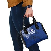 Sharks And American Samoa Shoulder Handbag Simple Polynesian Blue DT02 - Polynesian Pride