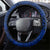 Sharks And American Samoa Steering Wheel Cover Simple Polynesian Blue