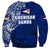 Sharks And American Samoa Sweatshirt Simple Polynesian Blue