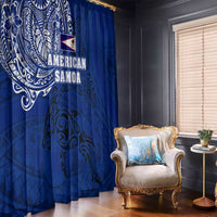 Sharks And American Samoa Window Curtain Simple Polynesian Blue DT02 - Polynesian Pride