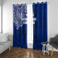 Sharks And American Samoa Window Curtain Simple Polynesian Blue DT02 With Grommets Blue - Polynesian Pride