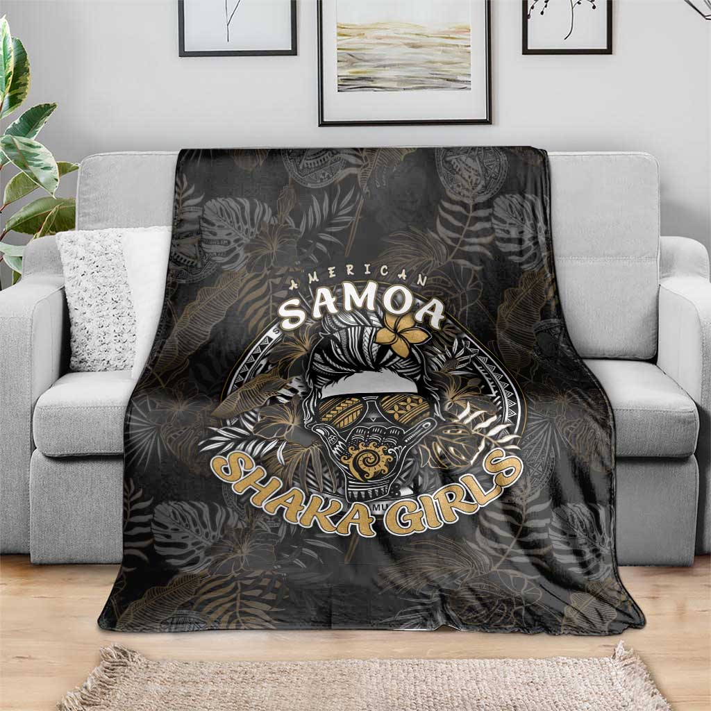 Personalized Shaka Girls America Samoa Blanket Tropical Flowers Vintage DT02 - Polynesian Pride