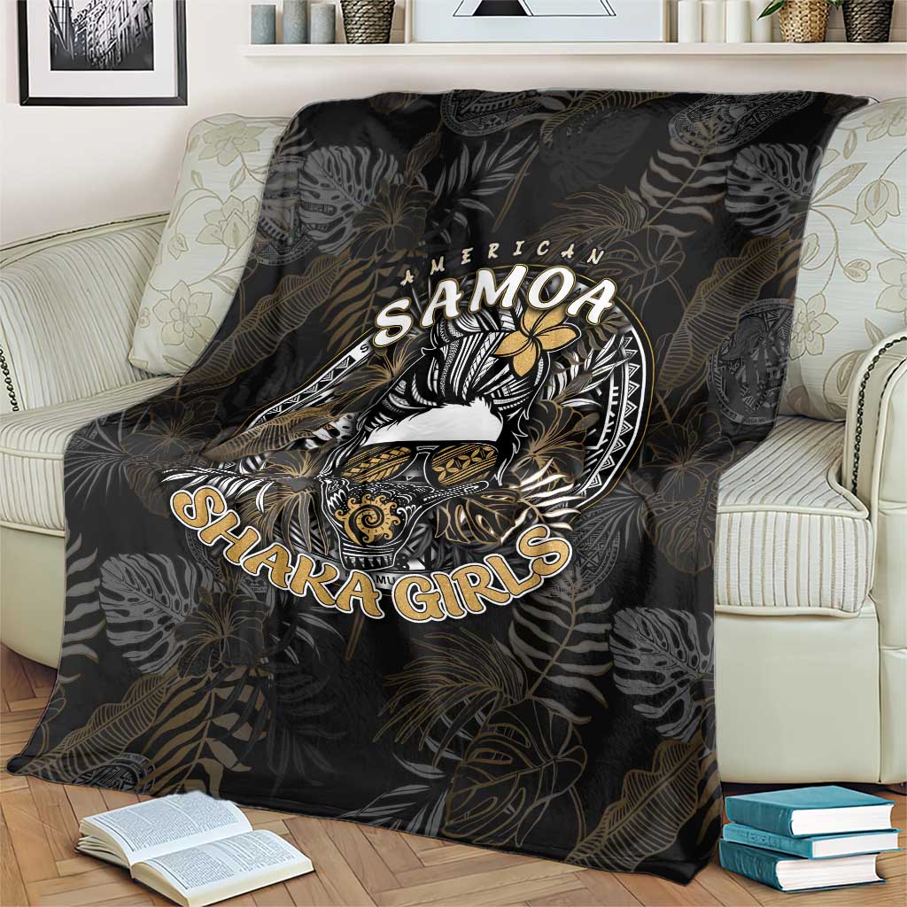 Personalized Shaka Girls America Samoa Blanket Tropical Flowers Vintage DT02 - Polynesian Pride