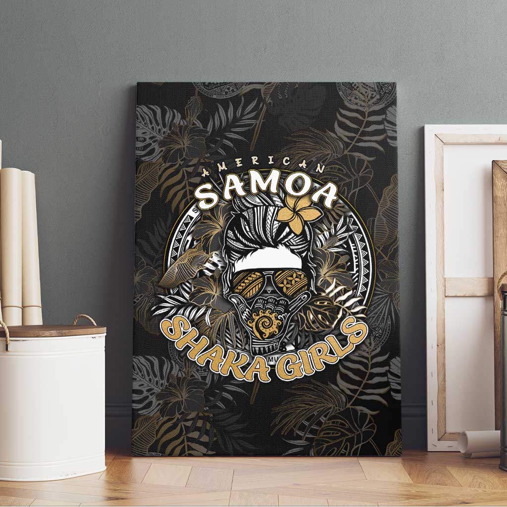 Personalized Shaka Girls America Samoa Canvas Wall Art Tropical Flowers Vintage DT02 - Polynesian Pride