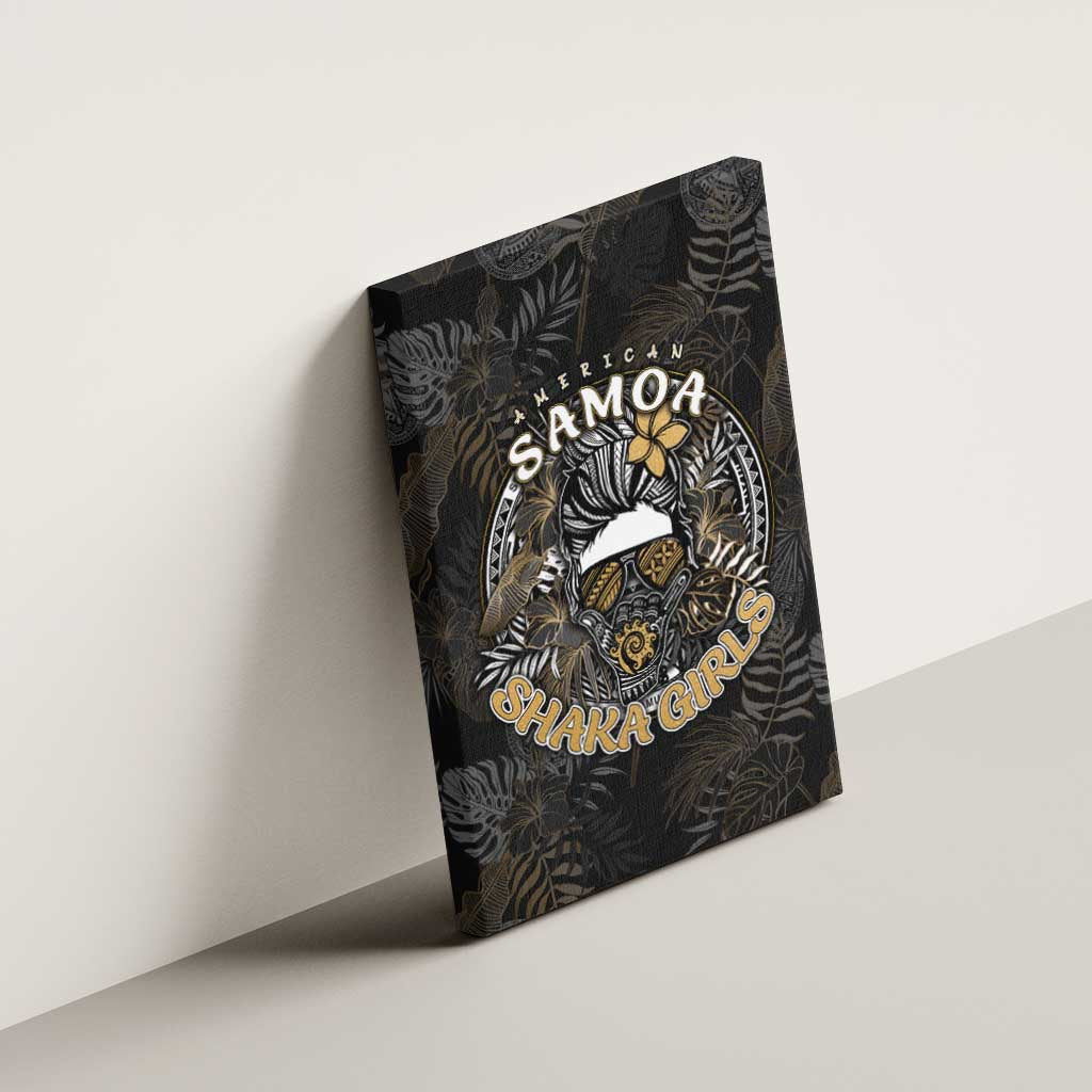 Personalized Shaka Girls America Samoa Canvas Wall Art Tropical Flowers Vintage DT02 - Polynesian Pride