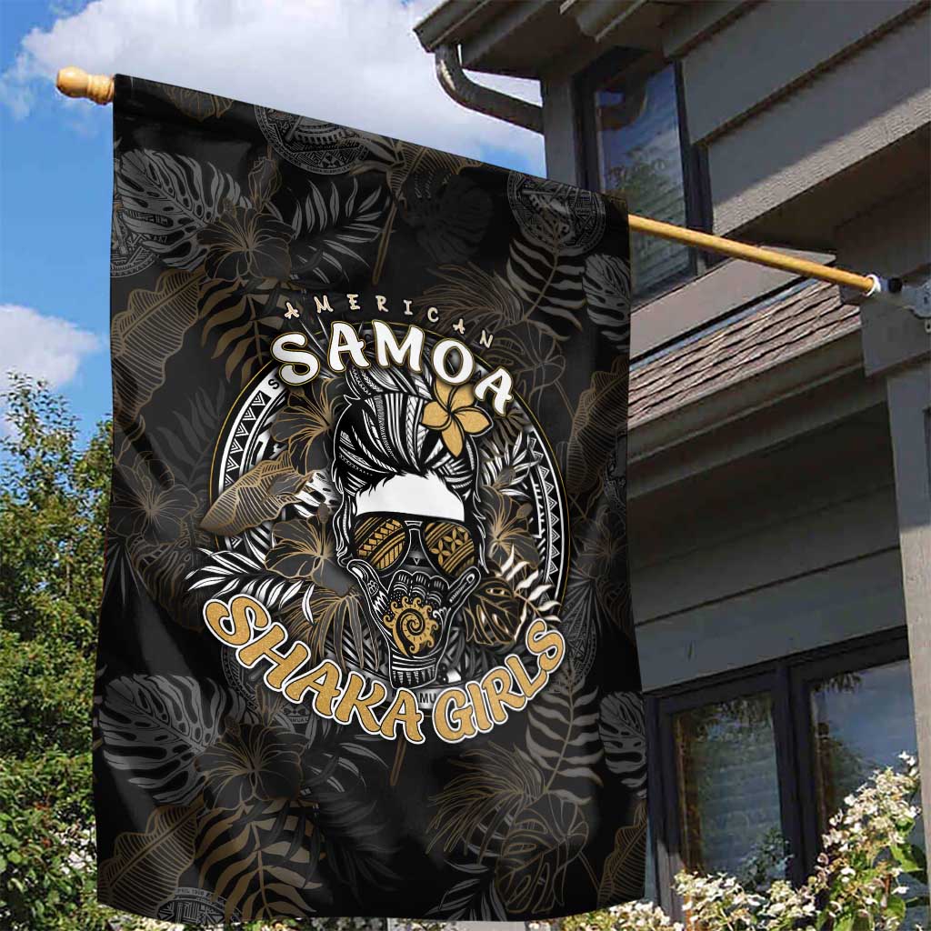 Personalized Shaka Girls America Samoa Garden Flag Tropical Flowers Vintage DT02 - Polynesian Pride