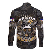 Personalized Shaka Girls America Samoa Long Sleeve Button Shirt Tropical Flowers Vintage DT02 - Polynesian Pride