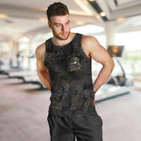 Personalized Shaka Girls America Samoa Men Tank Top Tropical Flowers Vintage DT02 Black - Polynesian Pride