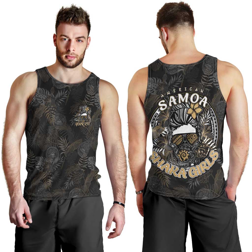 Personalized Shaka Girls America Samoa Men Tank Top Tropical Flowers Vintage DT02 - Polynesian Pride