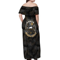 Personalized Shaka Girls America Samoa Off Shoulder Maxi Dress Tropical Flowers Vintage DT02 - Polynesian Pride
