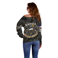 Personalized Shaka Girls America Samoa Off Shoulder Sweater Tropical Flowers Vintage DT02 - Polynesian Pride