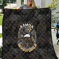 Personalized Shaka Girls America Samoa Quilt Tropical Flowers Vintage DT02 Black - Polynesian Pride
