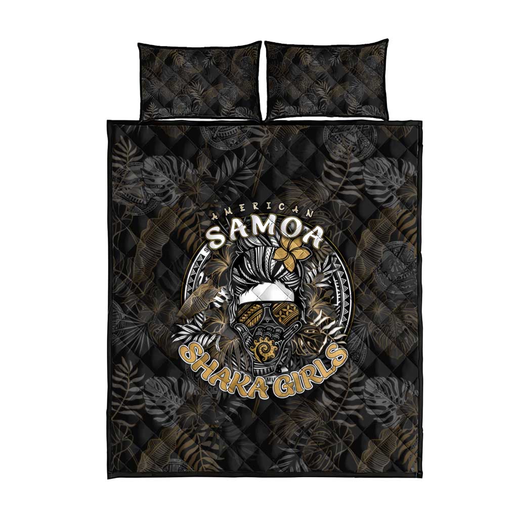 Personalized Shaka Girls America Samoa Quilt Bed Set Tropical Flowers Vintage DT02 - Polynesian Pride