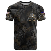 Personalized Shaka Girls America Samoa T Shirt Tropical Flowers Vintage DT02 Black - Polynesian Pride