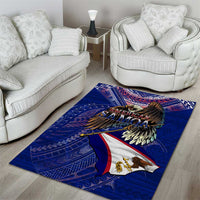 American Samoa Area Rug Brave Eagle Flag Color DT02 - Polynesian Pride