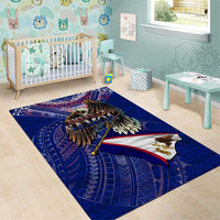 American Samoa Area Rug Brave Eagle Flag Color DT02 - Polynesian Pride
