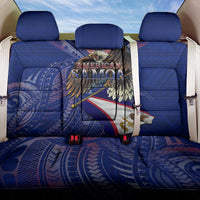 American Samoa Back Car Seat Cover Brave Eagle Flag Color DT02 One Size Blue - Polynesian Pride