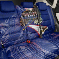 American Samoa Back Car Seat Cover Brave Eagle Flag Color DT02 - Polynesian Pride