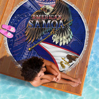 American Samoa Beach Blanket Brave Eagle Flag Color DT02 - Polynesian Pride